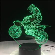 3D Motocross Bike Night Lights LED USB 7 Colors Sensor Desk Lamp Novelty 3D Table Lamp as Holiday Birthday Office Light AW-966 2024 - buy cheap