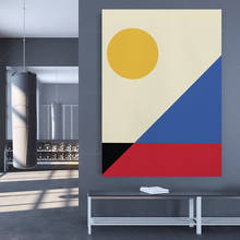 Bauhaus retro poster formas geométricas cores básicas arte moderna cartaz bauhaus arte minimalista forma cartaz modernista arte, instantâneo 2024 - compre barato