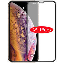 Protector de pantalla de vidrio templado para iPhone, Protector de pantalla de vidrio para iPhone XS Max, XR, X, 11 PRO Max, 6, 6s, 7, 8 Plus, 2 unids/lote 2024 - compra barato