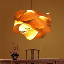 Luminária pendente estilo nórdico, iluminação criativa de bambu, para chá e sala de estar 2024 - compre barato