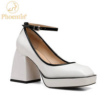 Phoentin sapatos de couro legítimo femininos, sapatos da moda para mulheres, salto alto, plataforma mary jane, ft1412, primavera 2021 2024 - compre barato