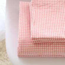 Pink Plaid 100% cotton sheet fitted sheet pure cotton quilt sheet bedding suit double large sheet custom size sheet 2024 - buy cheap
