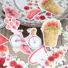 28pcsRed Valentine's Day Album Decoration Rose Bicycle stickers Scrapbooking Stickers /Decorative Sticker DIY Craft Photo Albums 2024 - buy cheap