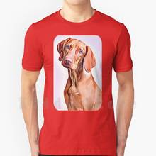 Hungarian Vizsla T Shirt Cotton Men Diy Print Cool Tee Animal Vizsla Dog Pet Pointer Hungarian Nature Brown Summer Cute Canine 2024 - buy cheap