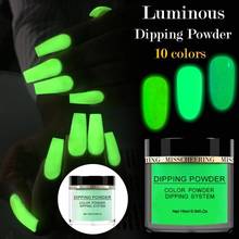 Polvo de inmersión luminoso para decoración de uñas, Gel brillante para decoración de manicura, polvo fluorescente luminoso, brillos para uñas que brillan en la oscuridad 2024 - compra barato