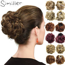 Similler Synthetic Curly Chignon With Rubber Band Black Gold Women Clip In Hairpiece Bun Drawstring for Wedding 36 Colors 2024 - buy cheap