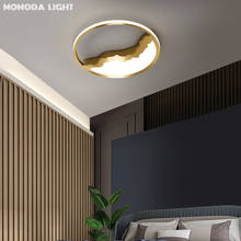 Luces de techo LED modernas, lámparas redondas de cobre de lujo para dormitorio, cocina, habitación, Art Deco MOMODA, iluminación de Interior de diseño Original 2024 - compra barato