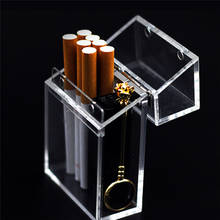 Estuche transparente para cigarrillos, caja de almacenamiento para encendedor, portátil, espesado, Acrílico 2024 - compra barato