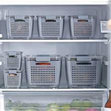 Ящики для холодильника, Кухонный Контейнер для хранения фруктов, органайзер, ящик, корзина с крышкой и сливные корзины, оптовая продажа 2024 - купить недорого