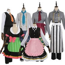 Anime Demon Slayer:Kimetsu no Yaiba Kamado Tanjirou Nezuko Agatsuma Zenitsu Hashibira Inosuke Giyuu cafe maid Cosplay Costume 2024 - buy cheap