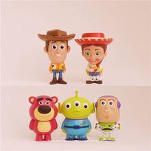 Disney Toy Story 4 Woody Buzz Lightyear 8cm 5pcs/set Action Figure Anime Decoration Collection Figurine Toy model for children 2024 - buy cheap