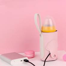 Calentador portátil de biberones para bebé, soporte de bolsa aislante de calefacción de viaje para cochecito, calentador de agua de leche USB de 5V /1A 2024 - compra barato