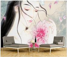 WDBH пользовательские фото 3d обои китайский стиль ручная роспись классические цветы красота Декор 3d настенные фрески обои для стен 3 d 2024 - купить недорого