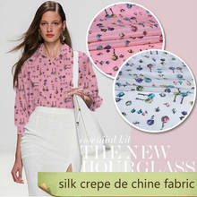 Printed silk crepe de chine fabric soft silk fabric for dress crepe fabric natural silk fabric wholesale silk cloth 2024 - buy cheap