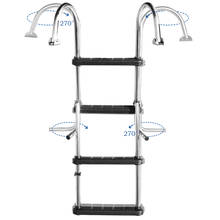 Boat Accessories Marine Escalator 4 Step Telescoping Boat Ladder Stainless Steel Inboard Rail Dock Siwmming Ladder 2024 - buy cheap