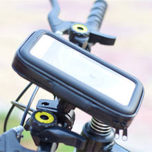 Alça de suporte de guidão de motocicleta, para iphone, samsung, huawei, universal, à prova d'água, bolsa para celular 2024 - compre barato