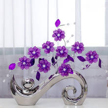 Florero de cerámica de cristal con forma de pájaro para decoración del hogar, figuritas de alta calidad, regalos de boda, decoración a la moda 2024 - compra barato