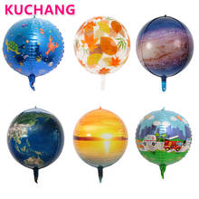1pc 22inch 4D Starry sky Leaves Transparent Foil Balloons Earth Morning light Birthday Party Wedding Decor Baby Shower Supplies 2024 - buy cheap