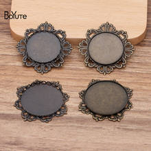 BoYuTe (10 Pieces/Lot) Round 20MM 25MM Cabochon Base Settings Antique Bronze Diy Blank Tray Bezel Handmade Jewelry Materials 2024 - buy cheap