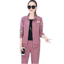 NEW Lady clothes set Sporting suit female 3 piece set Big size women's clothing embroidered Fashionable female clothing 1477 2024 - buy cheap