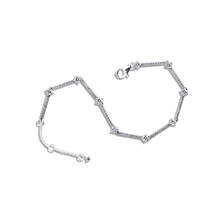 Woman Jewelry Making Sparkling Pave Bars Bracelet Sterling Silver Jewelry DIY Bracelets For Gift Winter 2020 2024 - buy cheap
