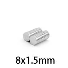 50~500PCS 8x1.5mm circular Small Magnet strong 8mmx1.5mm N35 Neodymium Magnet disc Dia 8*1.5mm Permanent NdFeB Magnet 8*1.5 2024 - buy cheap