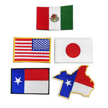Bandeira do texas bordada remendo ferro em roupas, estados unidos, japão, méxico, estados unidos, bandeira do texas, 100% aplique bordado 2024 - compre barato
