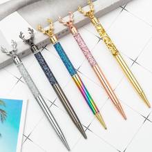 Cute Deer Metal Ballpoint Pen Gradient Novelty Kawaii Stationery Writing 1.0 Mm Office Signing Pen Creative Advertising Gift 2024 - buy cheap