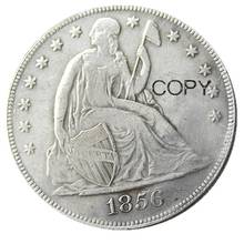 1856 сидя Liberty Dollar посеребренные копии монет 2024 - купить недорого