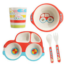 1 набор, креативная мультипликационная форма автомобиля, тарелка для ребенка, ПП тарелка, чашка, народная ложка, детская подарочная посуда, детская обеденная тарелка для кормления 2024 - купить недорого