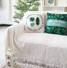 INS100-Manta de toalla de algodón para sofá, cobertor de tela para mesa, línea decorativa, Rectangular, de viaje, SF34 2024 - compra barato