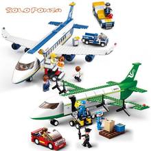 Sluban 383pcs City Airplane Toy Air Bus Airplane Building Blocks Toy Set Model Aircraft Toy DIY Bricks Planes Compatible Lego 2024 - buy cheap