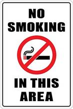 Tin Sign New Aluminum Warning No Smoking in This Areas Metal Sign 2024 - buy cheap