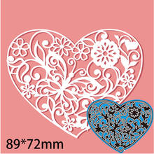 Troqueles de corte de Metal para álbum de recortes, plantilla para manualidades en relieve con forma de corazón y mariposa, 89 ** 72mm, nuevo 2024 - compra barato