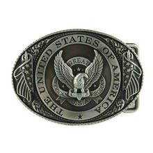 Cool Animal Eagle-hebilla de cinturón de Metal para hombre y niño, bandera estadounidense, vaquero 2024 - compra barato