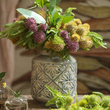 Jarrón de cerámica Vintage para Decoración del Hogar, jarrón con diseño en relieve para Decoración de mesa, macetas de flores para el jardín y el Hogar 2024 - compra barato