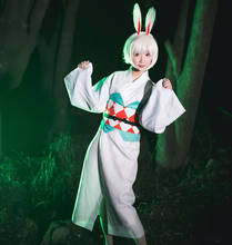 Onmyoji-disfraz de conejo de montaña para mujer y niña, vestido de Lolita, Kimono, albornoz, Disfraces de Halloween y Navidad 2024 - compra barato