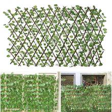 Retractable Artificial Garden Trellis Fence Expandable Faux Ivy Privacy Fence Wood Vines Climbing Frame Gardening Plant Decor 2024 - buy cheap