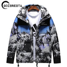 Men Brand New Winter Fashion Down Jacket Coat Men Snow Mountain Streetwear Hooded Thick Warm Parkas Waterproof Jacket Parka Men 2024 - buy cheap