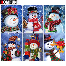 HOMFUN DIY Diamond Painting "Christmas snowman" Full Drill Square Round Diamond Embroidery 5D Cross Stitch Decoration Home 2024 - buy cheap