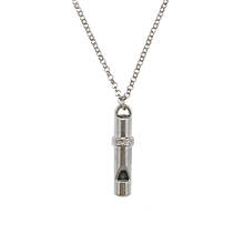 Креативное алюминиевое аварийное ожерелье со свистком, подвеска с хрустальным пистолетом, цепочка для стразы, украшение для мужчин, в стиле панк, подарок 2024 - купить недорого