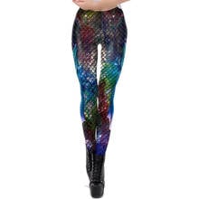 Fashion Mermaid Printed Women's Leggings Casual Elastic Trousers Cartoon Anime Print Streetwear Sexy Skinny Workout Leggings 2024 - buy cheap