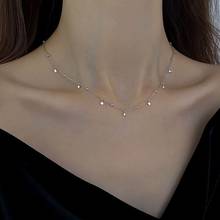 Real 925 Sterling Silver Geometric Round Choker Necklace For Fashion Women Minimalist Fine Jewelry Cute Accessories gift 2024 - buy cheap