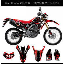 10-18 CRF 250L/M Free Custom Team Graphics Backgrounds Decals 3M Stickers Kit For Honda CRF250L CRF250M 2010 - 2018 2017 2016 2024 - buy cheap