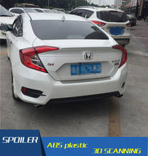 For Honda Civic  Spoiler ABS Pressure of the tail  Material Car Rear Wing Primer Color Rear Spoiler For Honda Civic Spoiler 2016 2024 - buy cheap