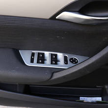 Стайлинг автомобиля, декоративная панель с защитой для двери, чехол для BMW X1 E84 2011-2015 LHD, кнопки для подъема стекла и интерьера, наклейки на рамку 2024 - купить недорого