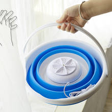 Mini máquina de lavar roupa portátil dobrável, cesto com carregador usb 2024 - compre barato