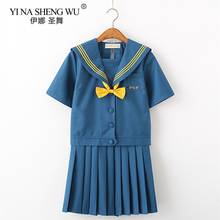 Japanese Style Summer Navy Sailor Suit Tops Skirts JK High School Uniform Class Cosplay Uniform Students Clothes College Style 2024 - buy cheap