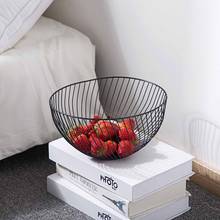 European Iron Hollow Black Storage Basket Creative Snacks Candy Basket Desktop Bedroom Kitchen Fruit Basket Decor 2024 - buy cheap