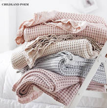 Knitted Blanket Quilt Sofa Throw Blankets Cotton Waffle Thread Bedspread Bed Crib Sroller Receiving Blankets Baby Swaddle Wrap 2024 - buy cheap